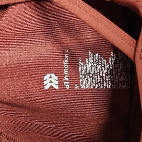 all in Motion Stretch Light Support Micro-Mesh Bra Russet Brown Size M - Picture 5 of 9